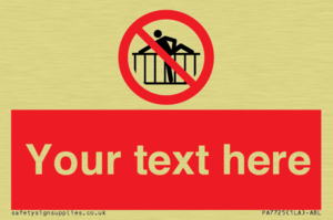 Custom prohibition do not cross barrier